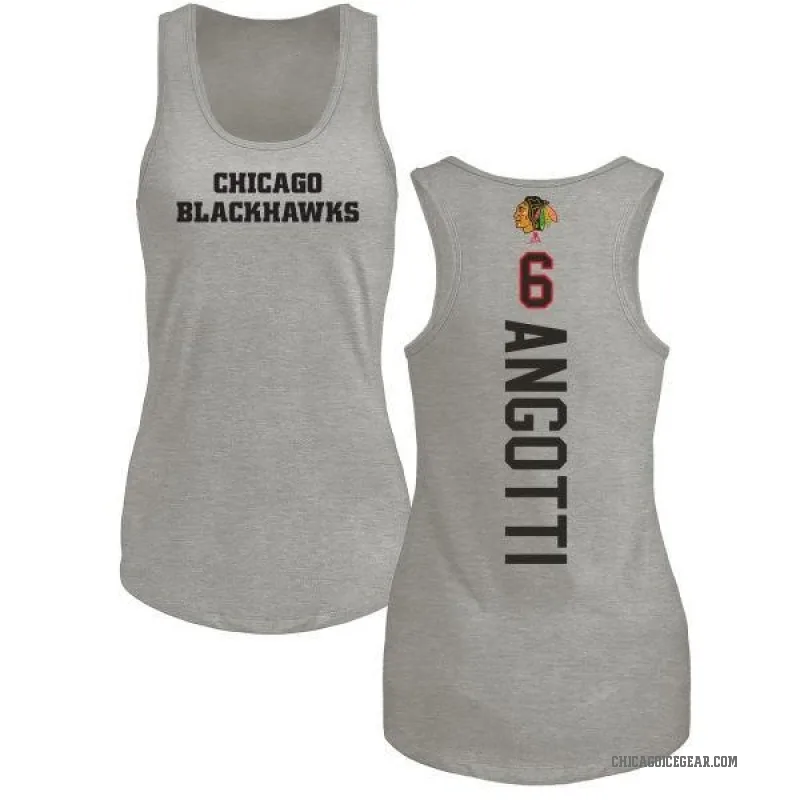 Lou Angotti Women's Ash Chicago Blackhawks Backer Tank Top -
