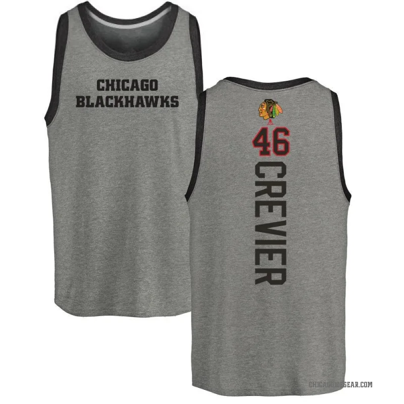 Louis Crevier Men's Ash Chicago Blackhawks Backer Tank Top -