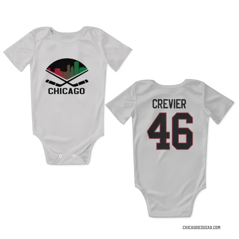 Louis Crevier  White Chicago Blackhawks  Newborn & Infant Bodysuit