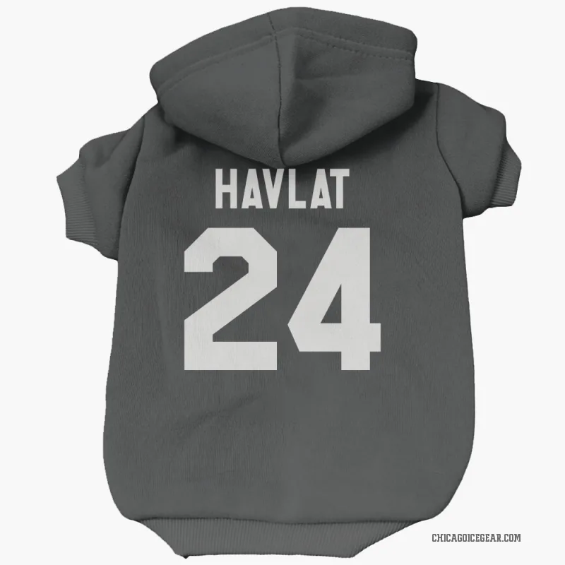 Martin Havlat  Black White Chicago Blackhawks  Cat & Dog Pet Hoodie
