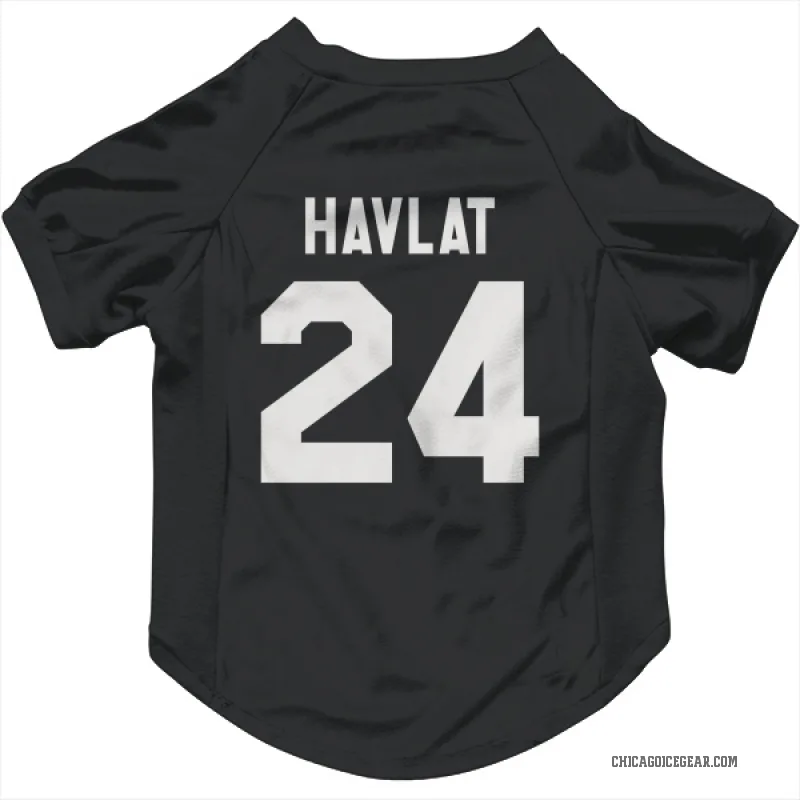 Martin Havlat  Black White Chicago Blackhawks  Cat & Dog Pet Jersey