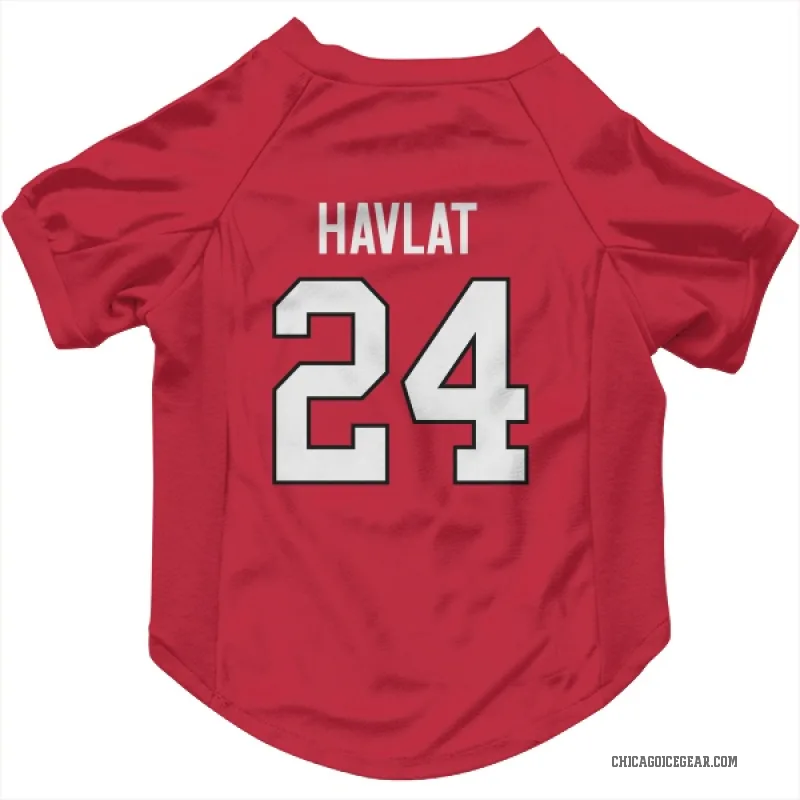Martin Havlat  Red Chicago Blackhawks  Cat & Dog Pet Jersey
