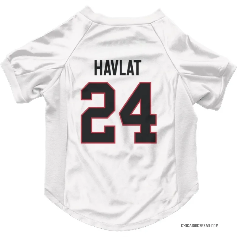 Martin Havlat  White Chicago Blackhawks  Cat & Dog Pet Jersey