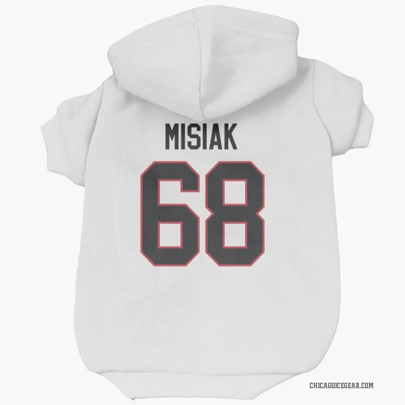Martin Misiak  White Chicago Blackhawks  Cat & Dog Pet Hoodie
