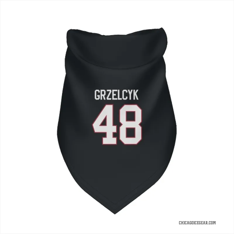 Matt Grzelcyk  Black Chicago Blackhawks  Cat & Dog Pet Bandana