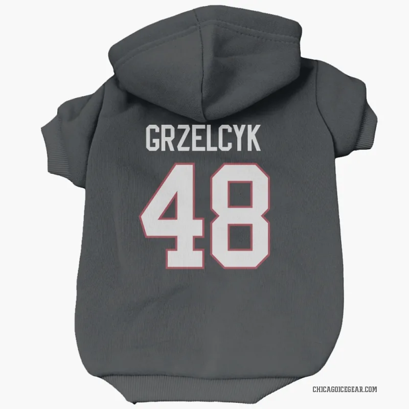 Matt Grzelcyk  Black Chicago Blackhawks  Cat & Dog Pet Hoodie