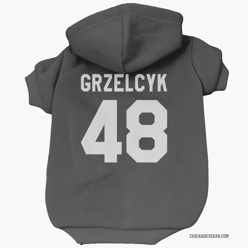 Matt Grzelcyk  Black White Chicago Blackhawks  Cat & Dog Pet Hoodie
