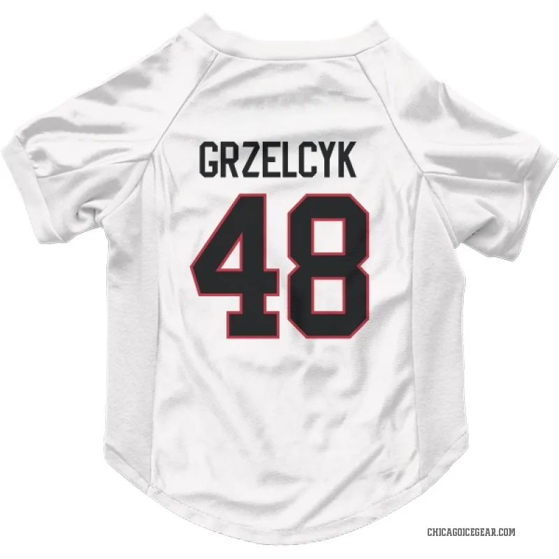 Matt Grzelcyk  White Chicago Blackhawks  Cat & Dog Pet Jersey
