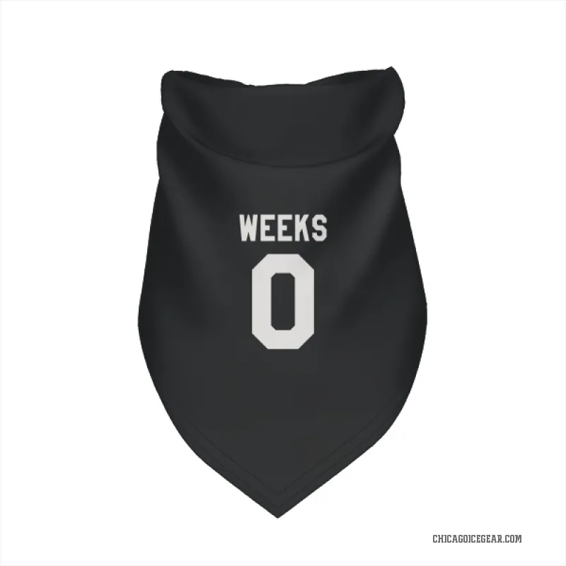 Mitchell Weeks  Black White Chicago Blackhawks  Cat & Dog Pet Bandana
