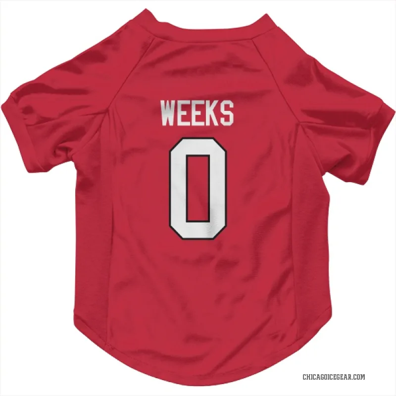 Mitchell Weeks  Red Chicago Blackhawks  Cat & Dog Pet Jersey