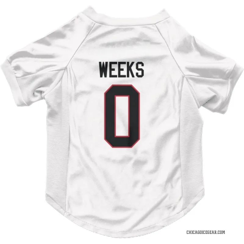 Mitchell Weeks  White Chicago Blackhawks  Cat & Dog Pet Jersey