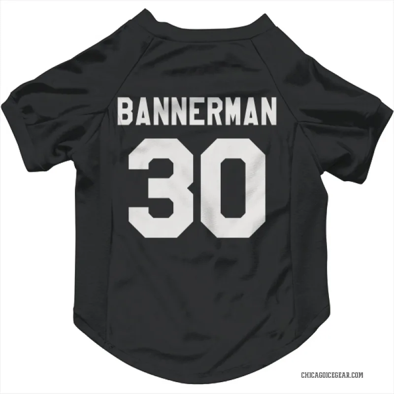 Murray Bannerman  Black White Chicago Blackhawks  Cat & Dog Pet Jersey