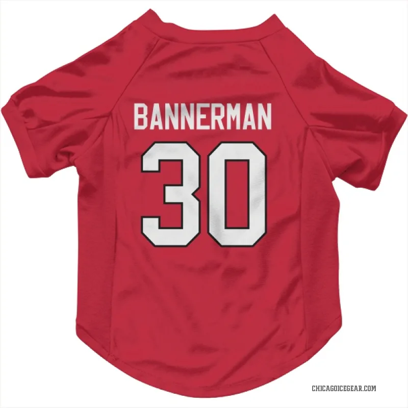 Murray Bannerman  Red Chicago Blackhawks  Cat & Dog Pet Jersey