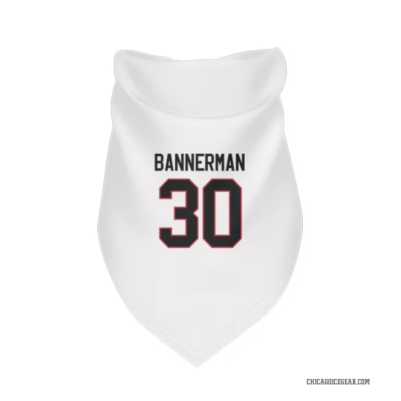 Murray Bannerman  White Chicago Blackhawks  Cat & Dog Pet Bandana