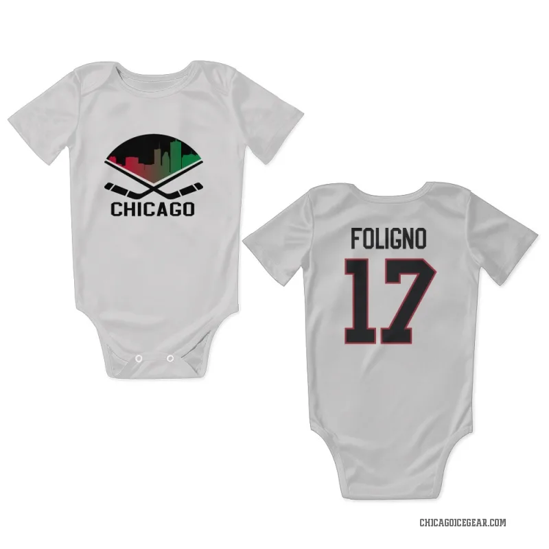Nick Foligno  White Chicago Blackhawks  Newborn & Infant Bodysuit
