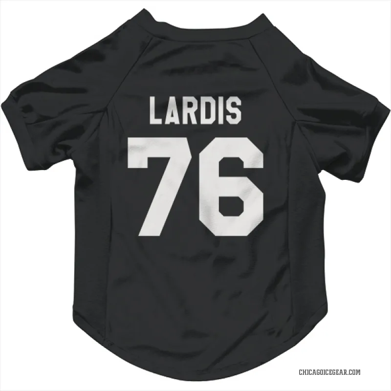 Nick Lardis  Black White Chicago Blackhawks  Cat & Dog Pet Jersey