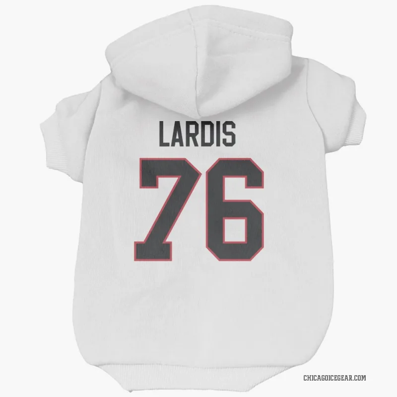 Nick Lardis  White Chicago Blackhawks  Cat & Dog Pet Hoodie