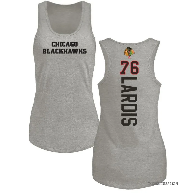 Nick Lardis Women's Ash Chicago Blackhawks Backer Tank Top -