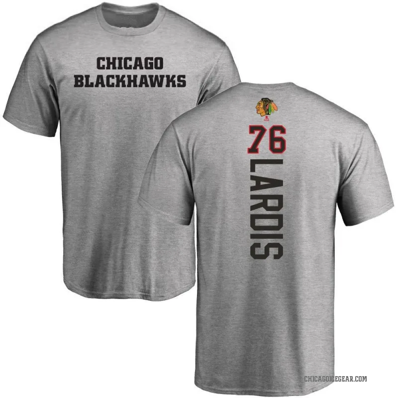 Nick Lardis Youth Ash Chicago Blackhawks Backer T-Shirt -