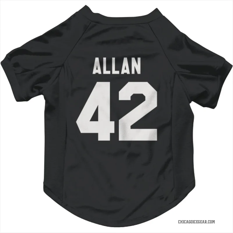 Nolan Allan  Black White Chicago Blackhawks  Cat & Dog Pet Jersey