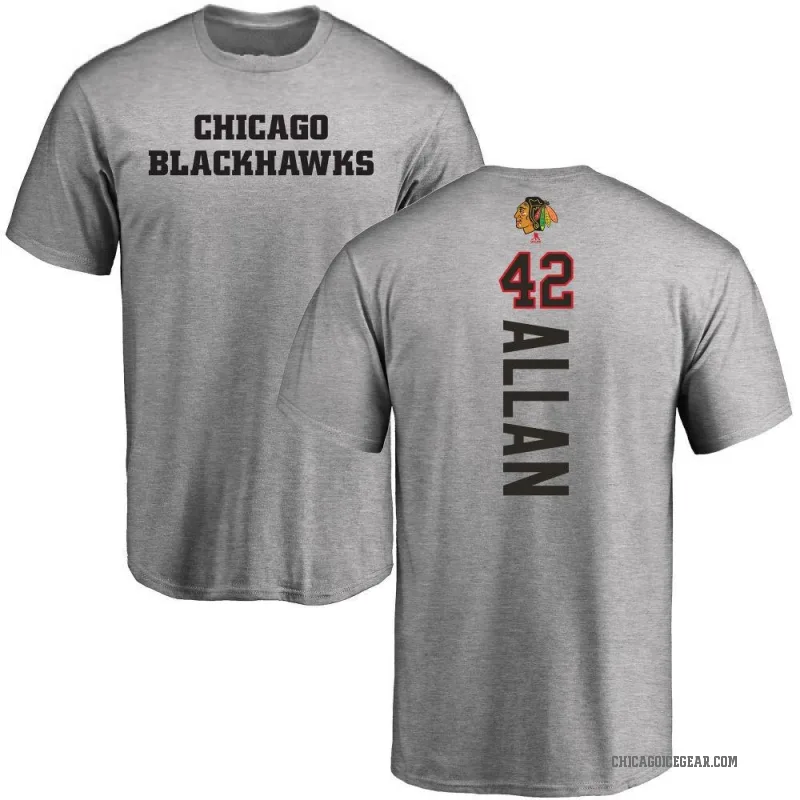 Nolan Allan Men's Ash Chicago Blackhawks Backer T-Shirt -
