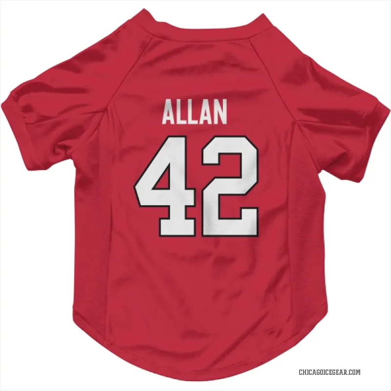 Nolan Allan  Red Chicago Blackhawks  Cat & Dog Pet Jersey