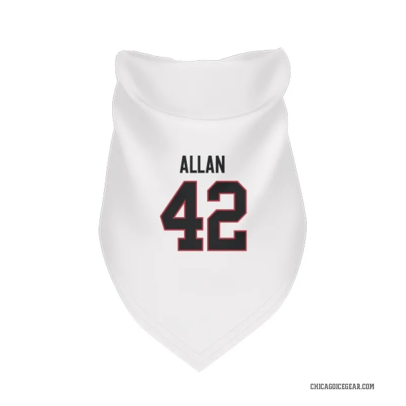 Nolan Allan  White Chicago Blackhawks  Cat & Dog Pet Bandana