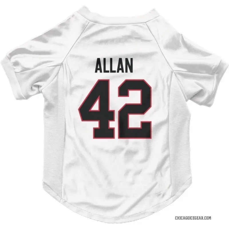 Nolan Allan  White Chicago Blackhawks  Cat & Dog Pet Jersey