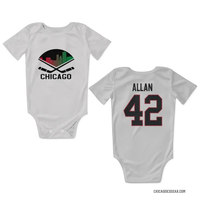 Nolan Allan  White Chicago Blackhawks  Newborn & Infant Bodysuit