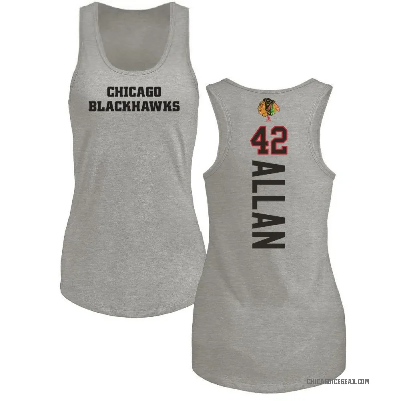 Nolan Allan Women's Ash Chicago Blackhawks Backer Tank Top -