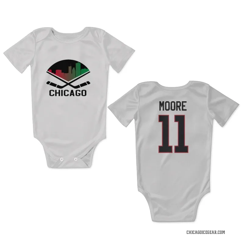 Oliver Moore  White Chicago Blackhawks  Newborn & Infant Bodysuit