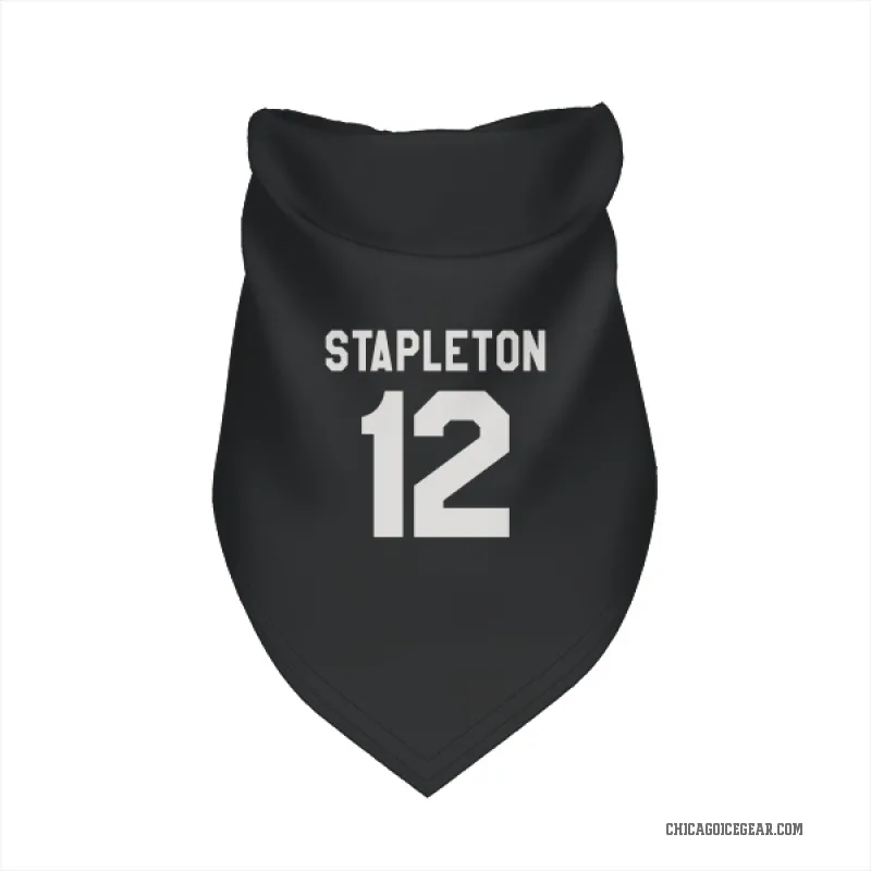 Pat Stapleton  Black White Chicago Blackhawks  Cat & Dog Pet Bandana
