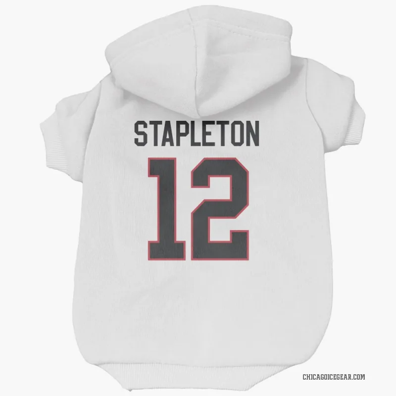 Pat Stapleton  White Chicago Blackhawks  Cat & Dog Pet Hoodie