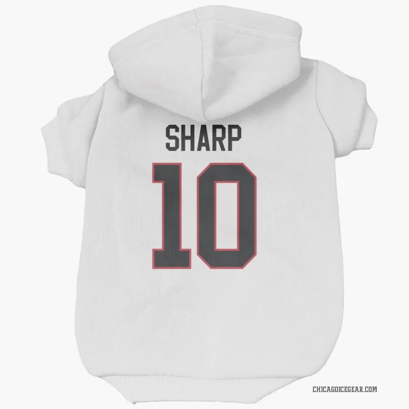 Patrick Sharp  White Chicago Blackhawks  Cat & Dog Pet Hoodie