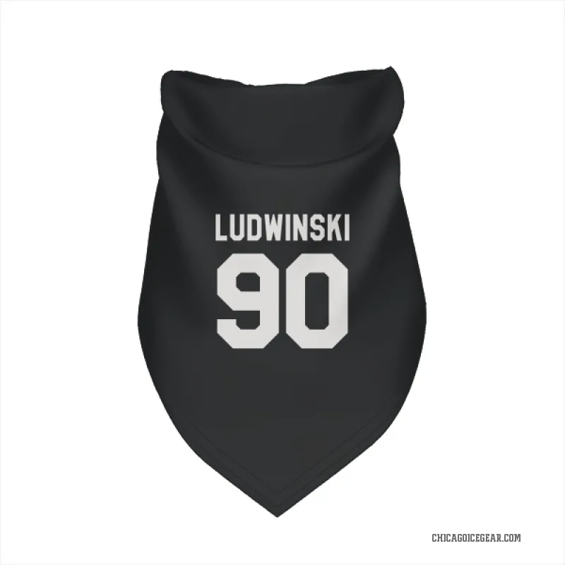 Paul Ludwinski  Black White Chicago Blackhawks  Cat & Dog Pet Bandana