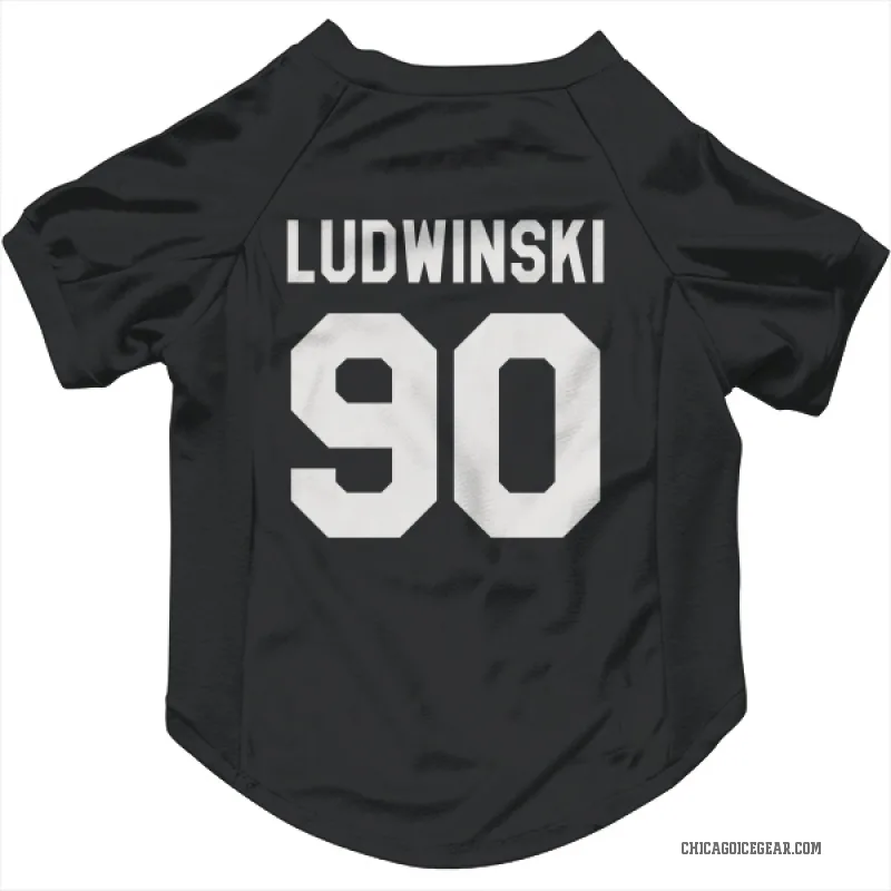 Paul Ludwinski  Black White Chicago Blackhawks  Cat & Dog Pet Jersey