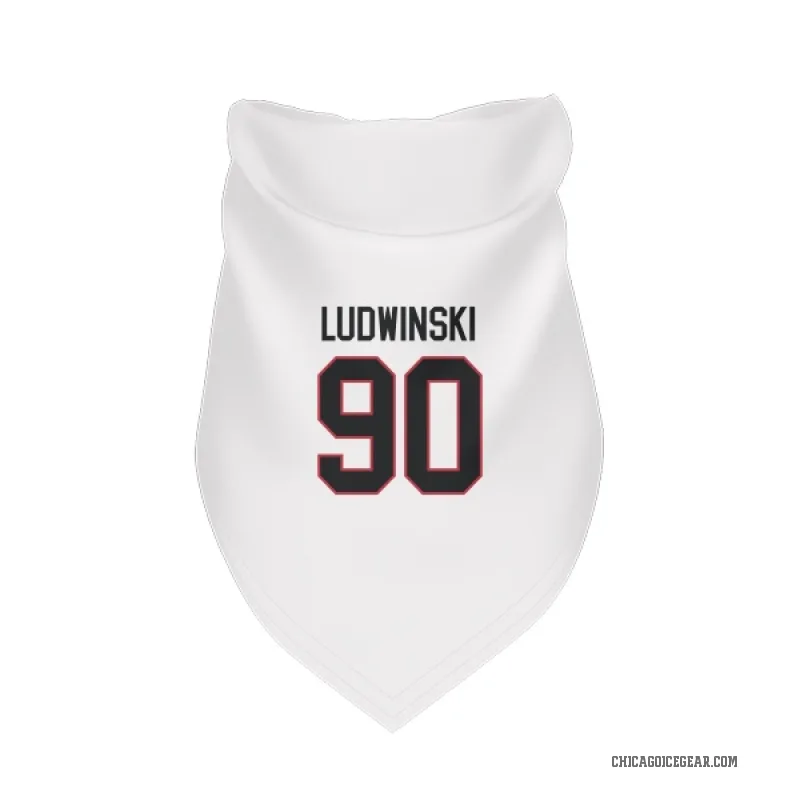 Paul Ludwinski  White Chicago Blackhawks  Cat & Dog Pet Bandana