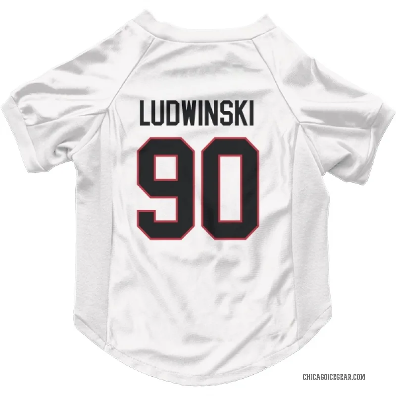 Paul Ludwinski  White Chicago Blackhawks  Cat & Dog Pet Jersey