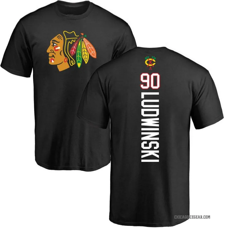 Paul Ludwinski Youth Black Chicago Blackhawks Backer T-Shirt -