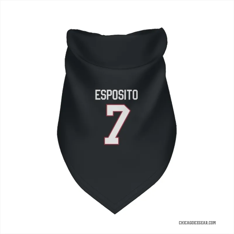 Phil Esposito  Black Chicago Blackhawks  Cat & Dog Pet Bandana