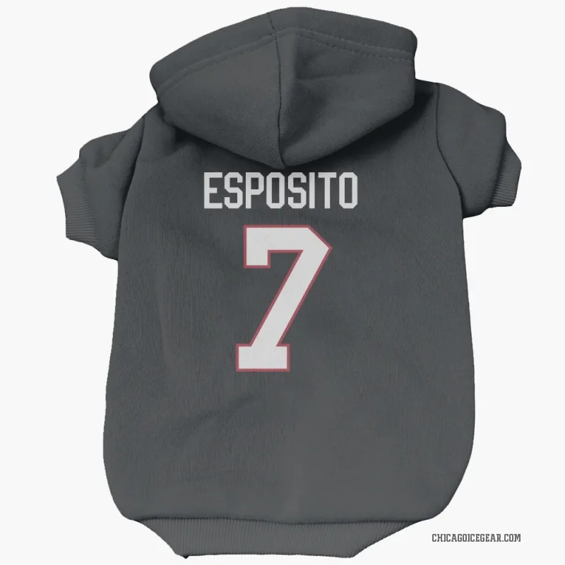 Phil Esposito  Black Chicago Blackhawks  Cat & Dog Pet Hoodie