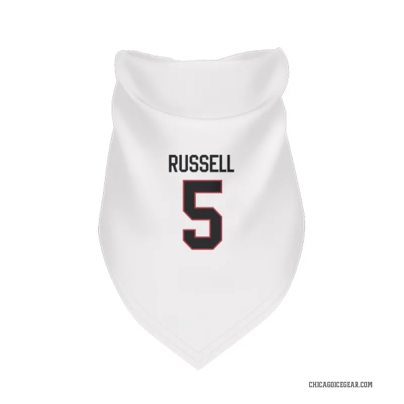 Phil Russell  White Chicago Blackhawks  Cat & Dog Pet Bandana