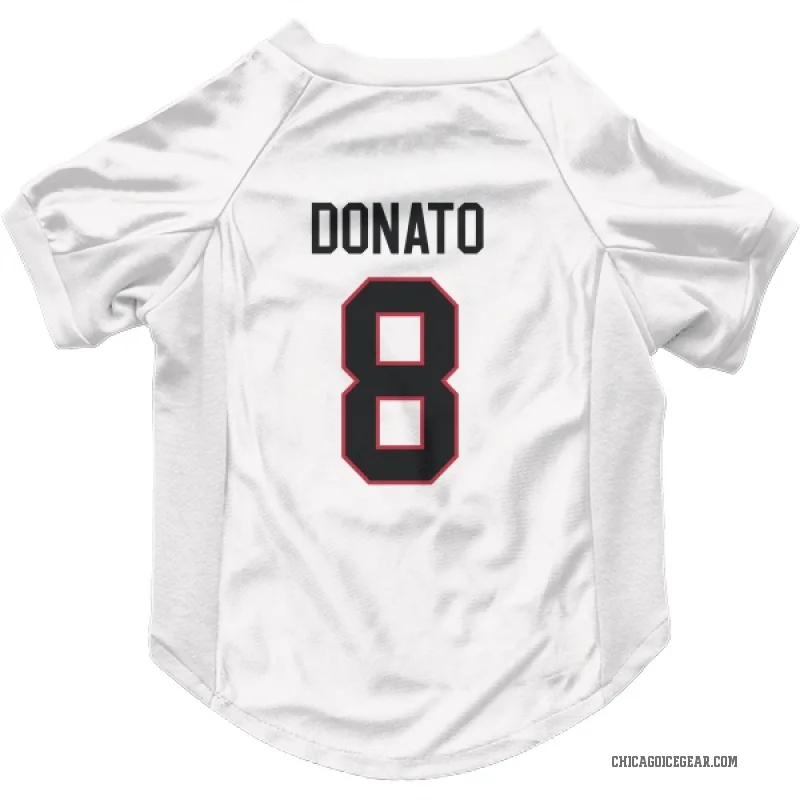 Ryan Donato  White Chicago Blackhawks  Cat & Dog Pet Jersey