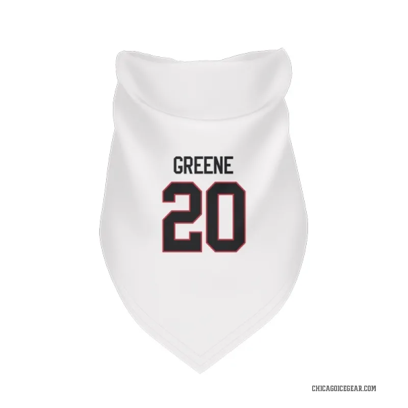 Ryan Greene  White Chicago Blackhawks  Cat & Dog Pet Bandana