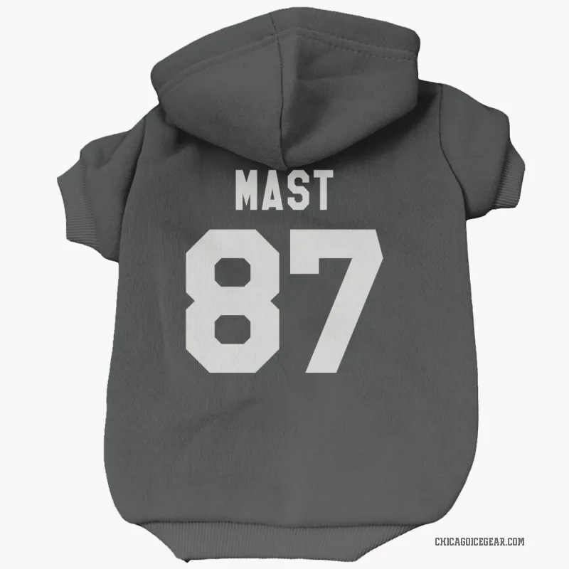 Ryan Mast  Black White Chicago Blackhawks  Cat & Dog Pet Hoodie