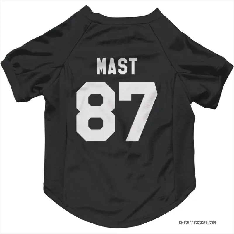 Ryan Mast  Black White Chicago Blackhawks  Cat & Dog Pet Jersey