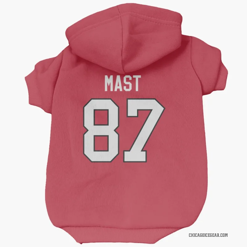 Ryan Mast  Red Chicago Blackhawks  Cat & Dog Pet Hoodie