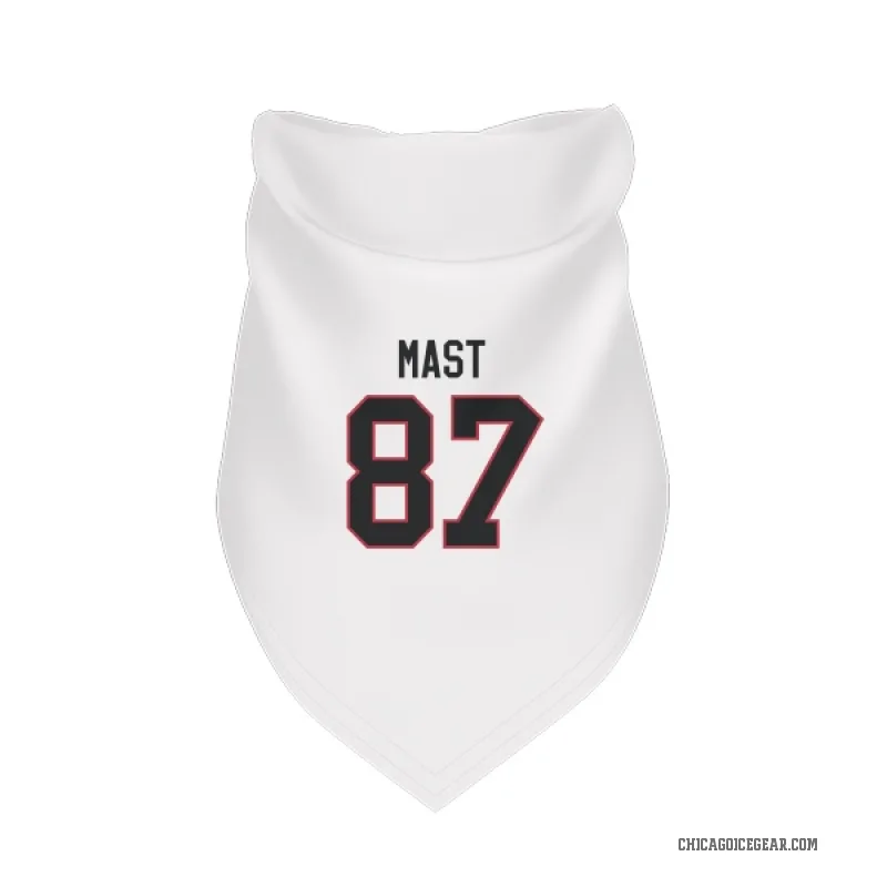 Ryan Mast  White Chicago Blackhawks  Cat & Dog Pet Bandana