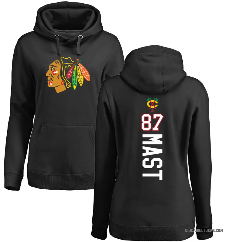 Ryan Mast Women's Black Chicago Blackhawks Branded Backer Pullover Hoodie