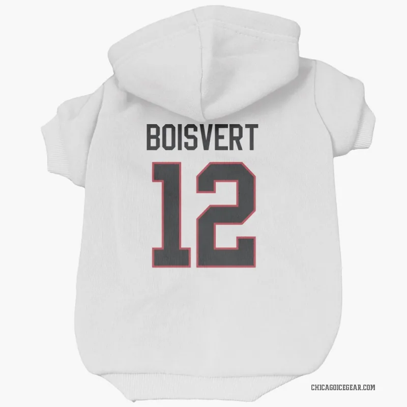 Sacha Boisvert  White Chicago Blackhawks  Cat & Dog Pet Hoodie